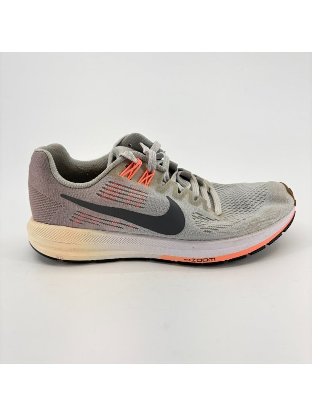 Nike Air Zoom Structure 21 Womens Size 5.5 Gray Athletic Running Shoes Sneakers